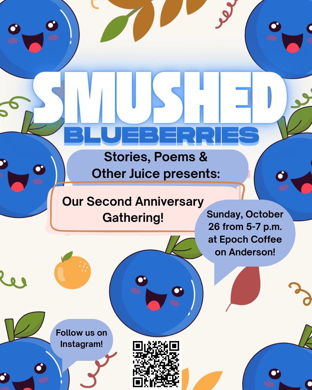 Smushed Blueberries Poster